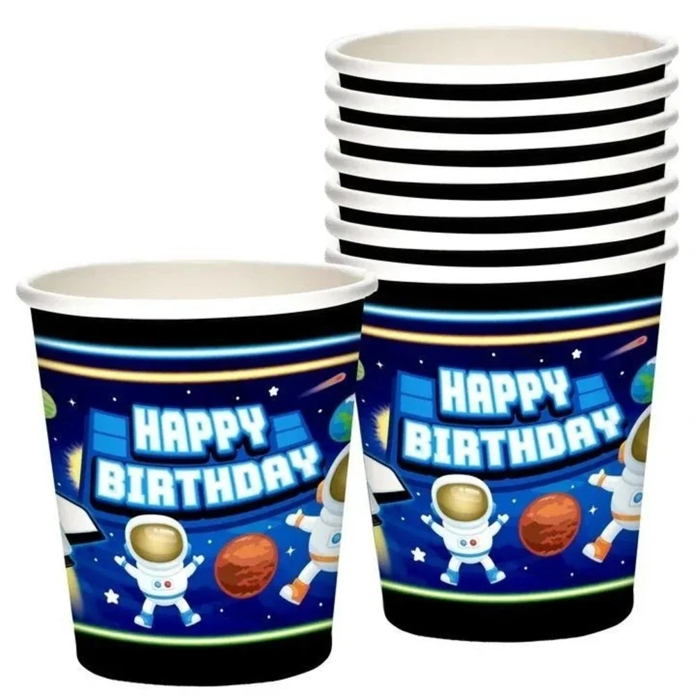 Outer‎ Space Ship Galaxy Astronaut Birthday Party Decorations Tableware Supplies